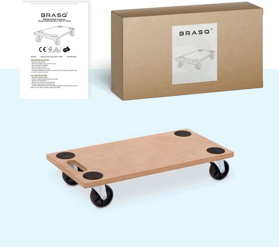 BRASQ Rouleau pour meubles - 200 KG - Avec roulettes - Aide au transport - Chien pour meubles - Rouleau de transport - Transporteur de meubles - Déménageur de meubles