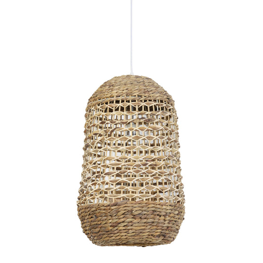 Suspension Light & Living Tripoli – Ø 37,5 cm – Rotin tressé, couleur naturel/marron – Lampe ronde moderne pour le salon et la salle à manger – Source lumineuse non incluse – Douille E27
