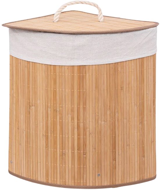 Panier à linge d'angle en bambou 48 litres - Laundry Basket Corner