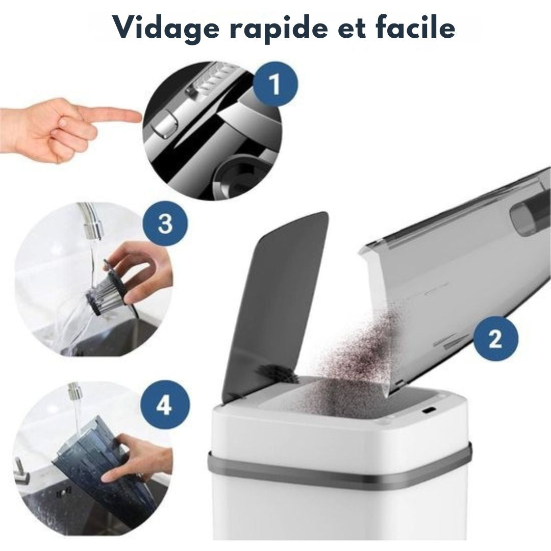 Aspirateur à main Turbo-7 - VAIVE - Aspirateur sans fil - Accessoires inclus - Noir / Gris