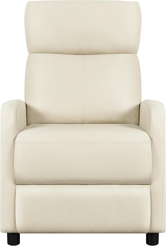 Fauteuil de détente réglable Yaheetech avec repose-pieds – Simili cuir – Fonction allongée – Jusqu'à 120 kg