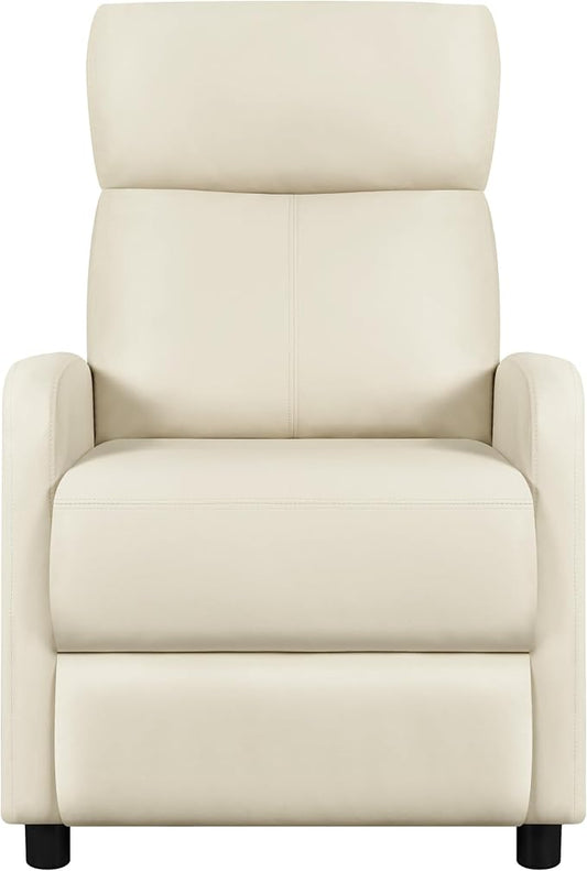 Fauteuil de détente réglable Yaheetech avec repose-pieds – Simili cuir – Fonction allongée – Jusqu'à 120 kg