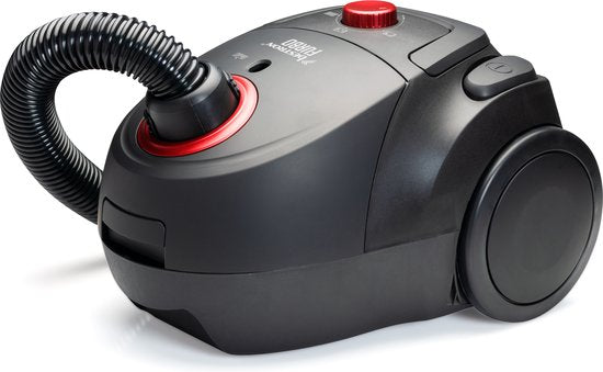 Aspirateur Bestron avec sac - ABG450ZRE - HEPA 12 - Portée de 7,5 m - 3 sacs d'aspirateur inclus - Rouge/Noir - Garantie de 5 ans