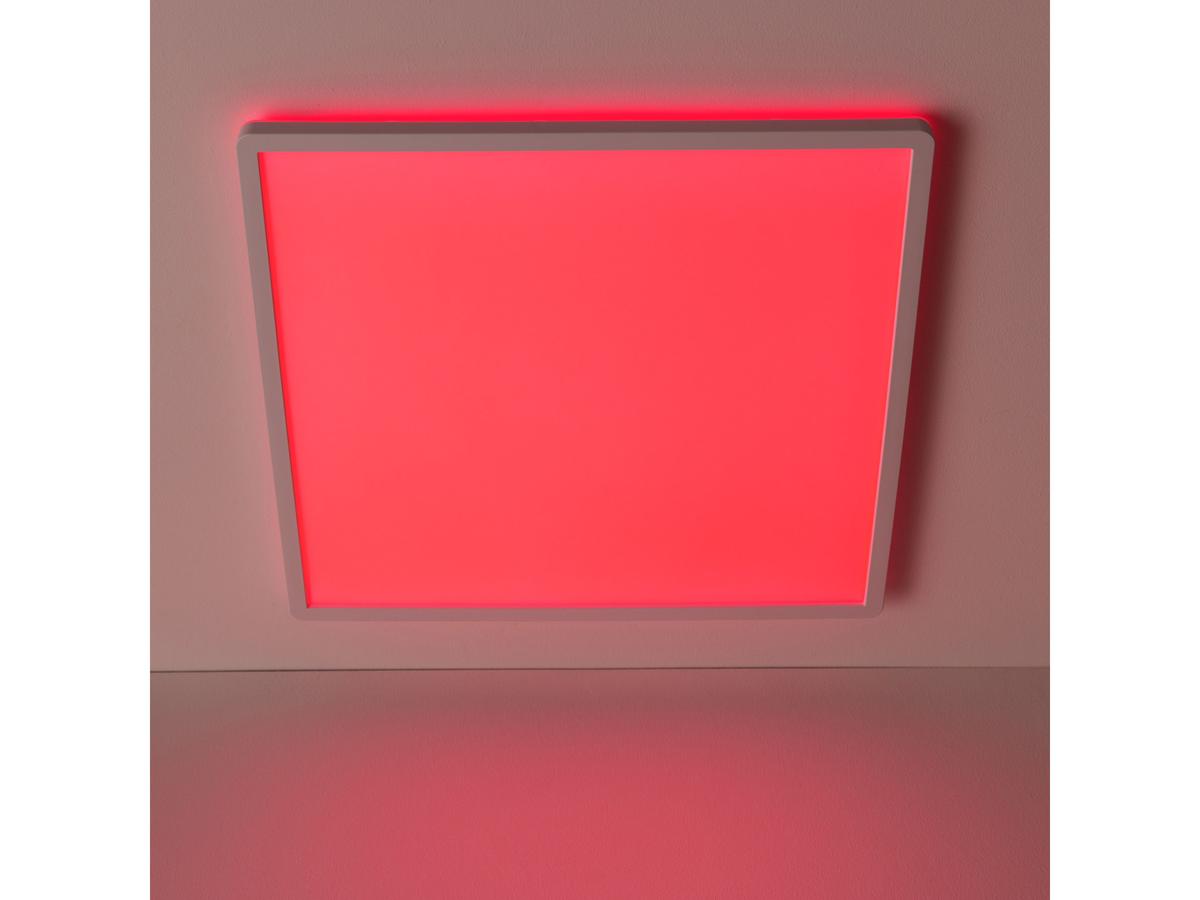 Plafonnier LED Brilliant Tanida - Couleurs RGBW - Modèle carré - 23 W, 3 000 lm, 4 000 K
