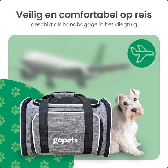Gopets Sac de voyage pour chien - Jusqu'à 5.5KG - Gris