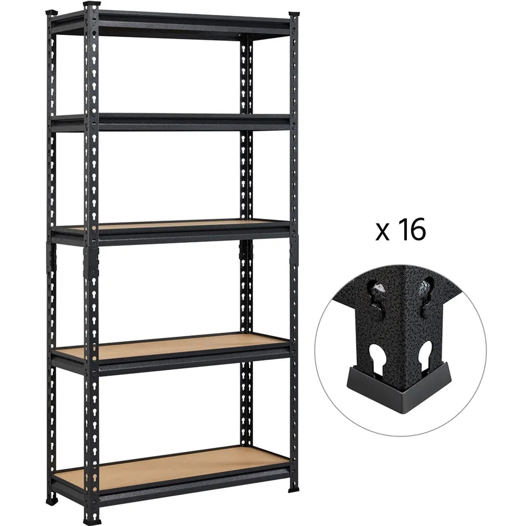 Yaheetech : rayonnage métallique pour charges lourdes, 153 x 75 x 30 cm, noir
