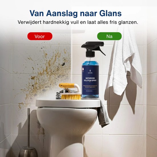 Nettoyant pour salle de bains en spray Samako – Élimine le calcaire et les résidus de savon – Pour les robinets, le carrelage, les parois de douche et les lavabos – Ne laisse pas de traces, sans agents agressifs
