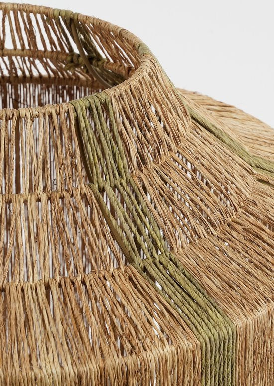Mica Decorations Lanterne Liliano - H51 x Ø40 cm - Jute - Vert foncé