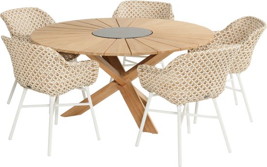 Table de jardin ronde Hartman Provence 150 cm - Teck naturel