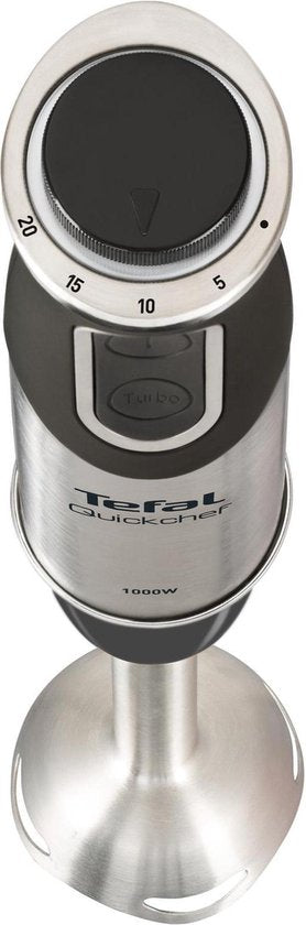 Tefal Quickchef HB6598 - Mixeur plongeant - Avec bol mixeur et hachoir - Performances puissantes - Argent/Noir - 1000 W