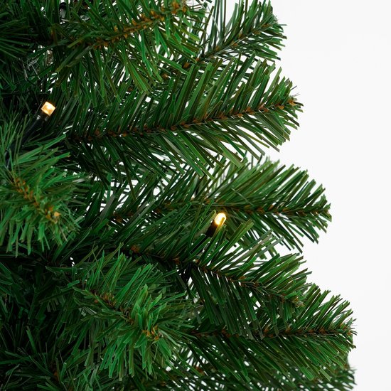Black Box Trees Norton Artificial Christmas Tree in Pot with LED Lights - H90 x Ø50 cm - Vert