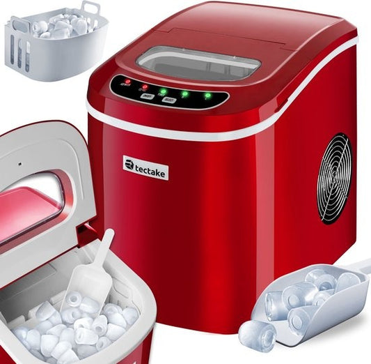 Tectake Machine à glaçons rouge 400475