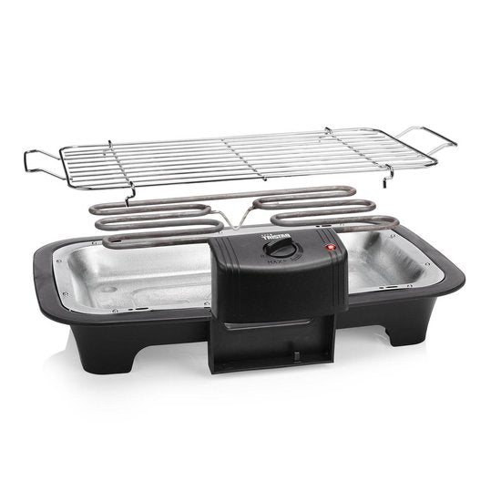 Barbecue électrique Tristar BQ-2813 – Barbecue de table à faible dégagement de fumée, 2 000 W – Grille de cuisson 38 x 22 cm – Noir - Idéal pour le balcon ou le camping