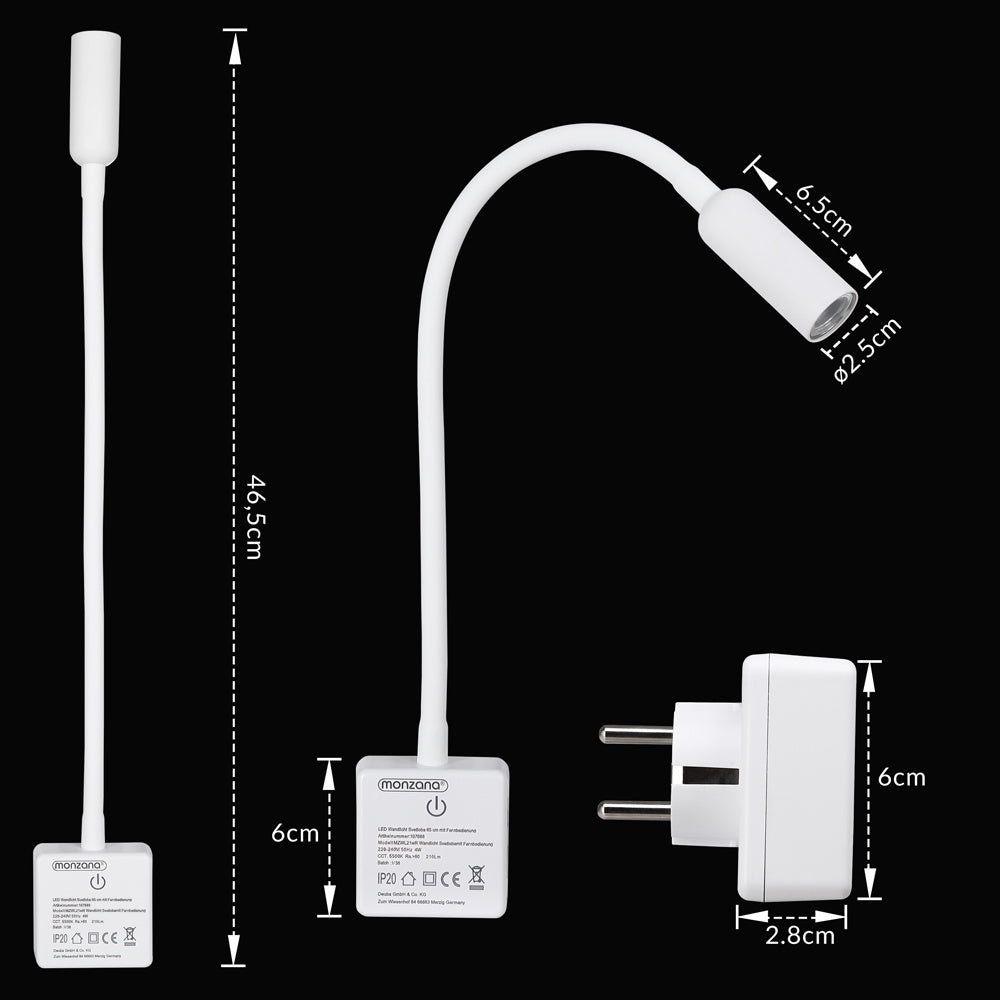 Applique LED Monzana Svetloba Blanc avec télécommande