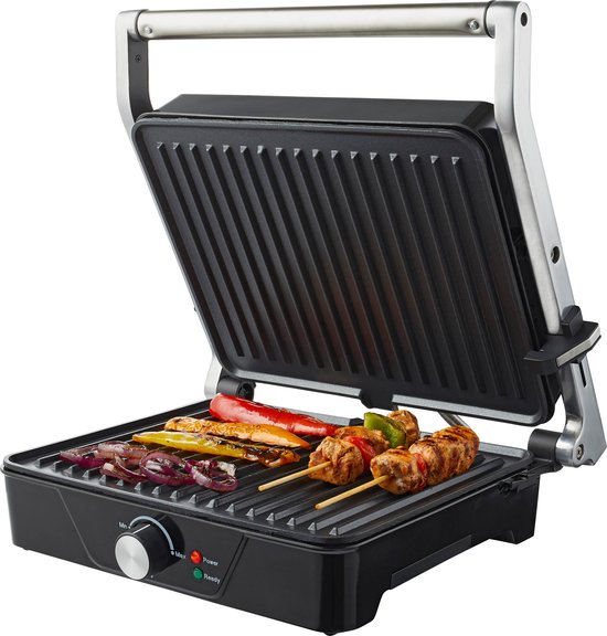 Tomado TGC4001S - Gril de contact XXL - Température réglable - Appareil à griller - 30 x 24 cm - Appareil à toaster - Sans PFAS - 2000 watts