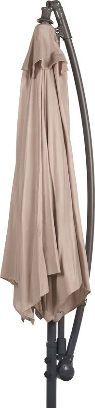 Parasol flottant Lifetime - jardin - 300 x 300 x 245 CM - réglable - Taupe