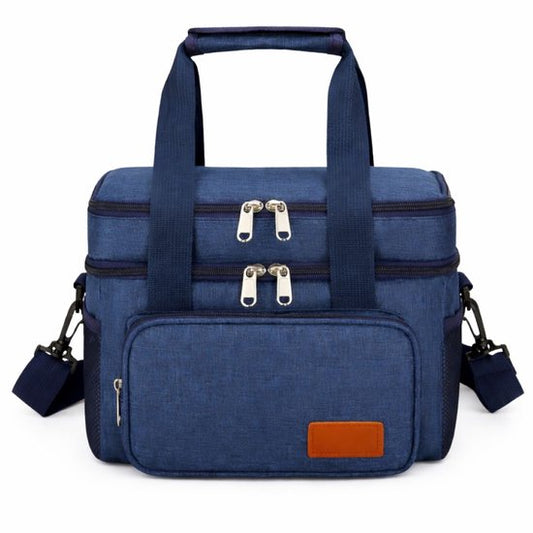 Sac isotherme Ceruzo 14 L – Sac-repas isotherme – Double compartiment – Bleu