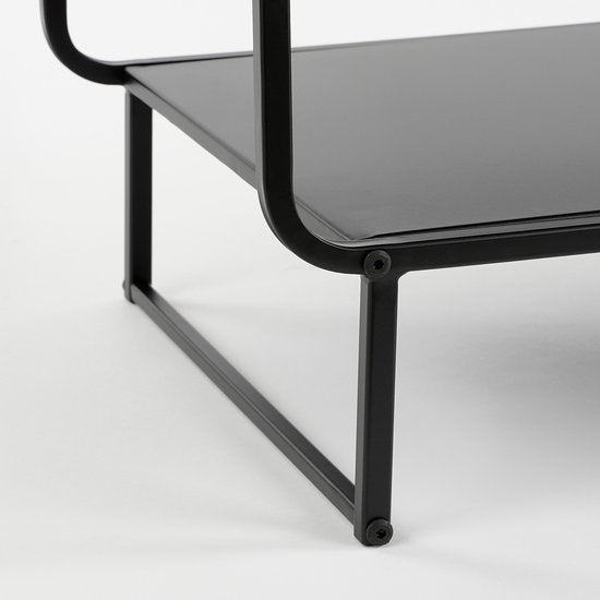 Mica Decorations Jules Table basse - L110 x L38 x H50 cm - Métal - Noir
