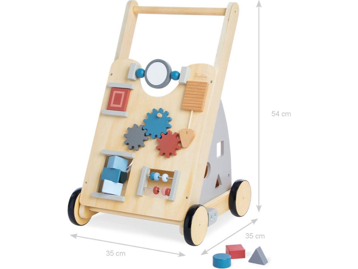 Trotteur en bois Pinolino Titus - Activity Walker - Gris