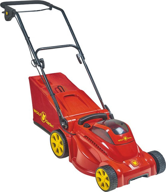 WOLF-Garten LYCOS 40/340 M Tondeuse à gazon poussée Batterie/Accu Noir, Rouge, Jaune