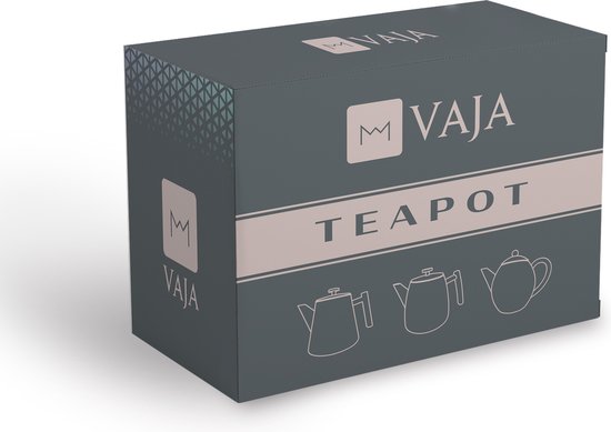 Vaja® Théière Juliette avec filtre - Double paroi - Théière 1.0L - Noir brillant