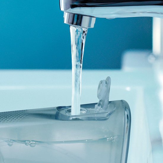 Douche dentaire électrique CorpCare MiracleSmile – Rechargeable, pression d'eau réglable, embout en forme de H, compacte et étanche, idéale pour les gencives sensibles