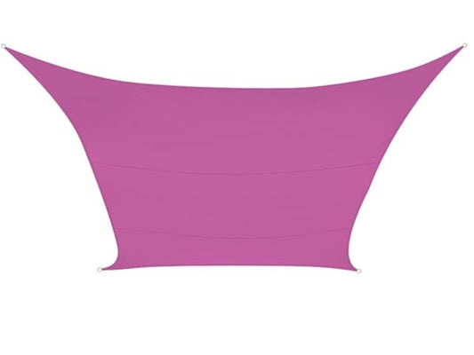 Perel Toile d'ombrage, hydrofuge, 4 x 3 m, 160 g/m², polyester, rectangle, fuchsia