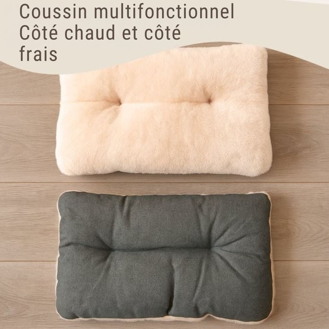Siège auto pour chien By Cee Cee  - Panier pour chien haut de gamme - Avec sangle de sécurité - Siège pour chien - Siège auto - Toutes saisons - Taille M - Chiens de petite et moyenne taille - Gris