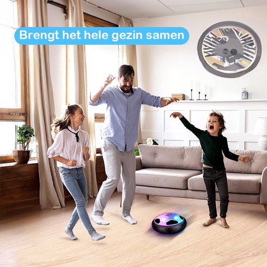 Tech Essentials® Hover Ball - Eclairage Led et Musique - 18 cm - Smart Ball Soccer Bot - Hovering Air Soccer - Jeu - Soft - Pour l'intérieur - Enfants