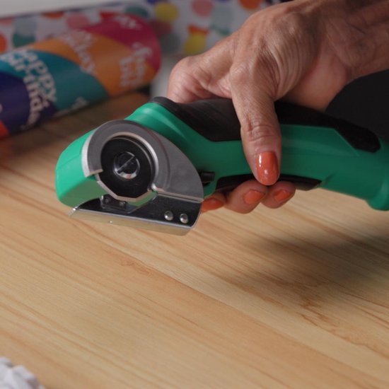 Hammersmith SharpSpin - Cutter universel sans fil - Ciseaux électriques - Cutter à carton - Cutter à lame rotative - Ciseaux à batterie - Coupe le cuir, le PVC, la moquette, le carton et bien plus encore