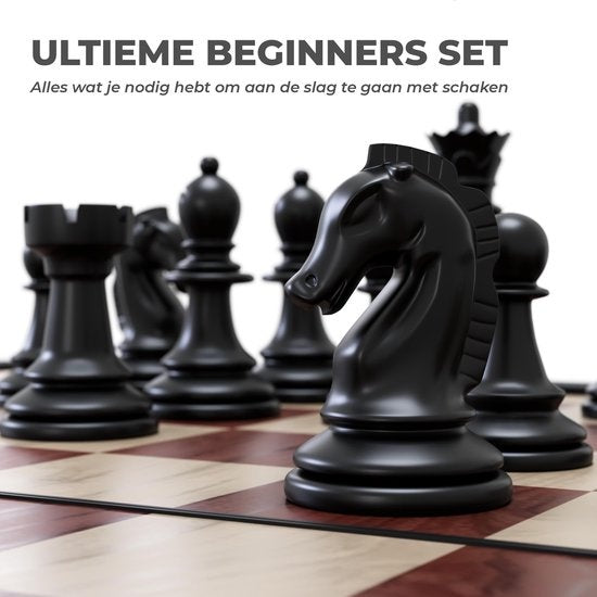 Échiquier magnétique avec pièces d'Échecs - Woodley - Jeu d'échecs Pliable - Ensemble d'Échecs - Jeu d'Échecs pour Enfants - Débutants en Échecs - Échiquier en Bois - Pliable