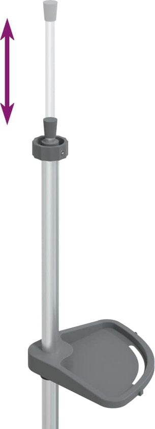 vidaXL - Étagère de douche - 4 niveaux - télescopique - modèle d'angle - aluminium - argent