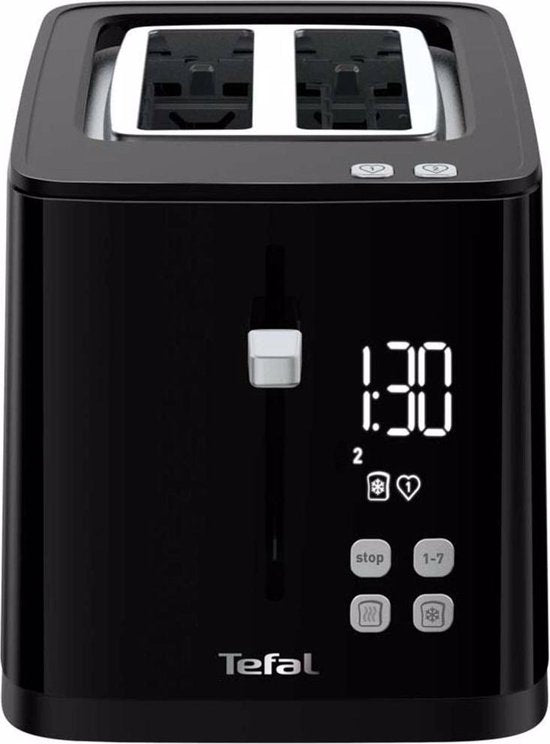 Tefal Smart & Light TL6408 - Grille-pain XL - 4 tranches de pain - Écran numérique - 7 niveaux de brunissage - Bac à miettes amovible