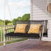 Canapé suspendu Coast 2 places avec coussin - Noir - 131 x 68 x 54 cm