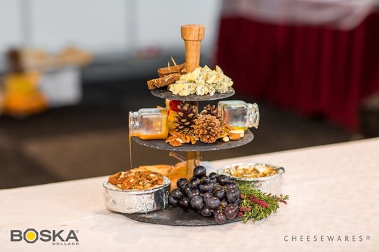 Boska Party Tower® - Etagère - Ardoise - Noir - Ø 30 cm - Pour le thé et les boissons