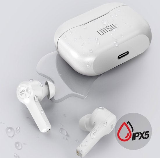 Casque Bluetooth 5.0 IPX5 Contrôle tactile 24 heures Autonomie UiiSii blanc