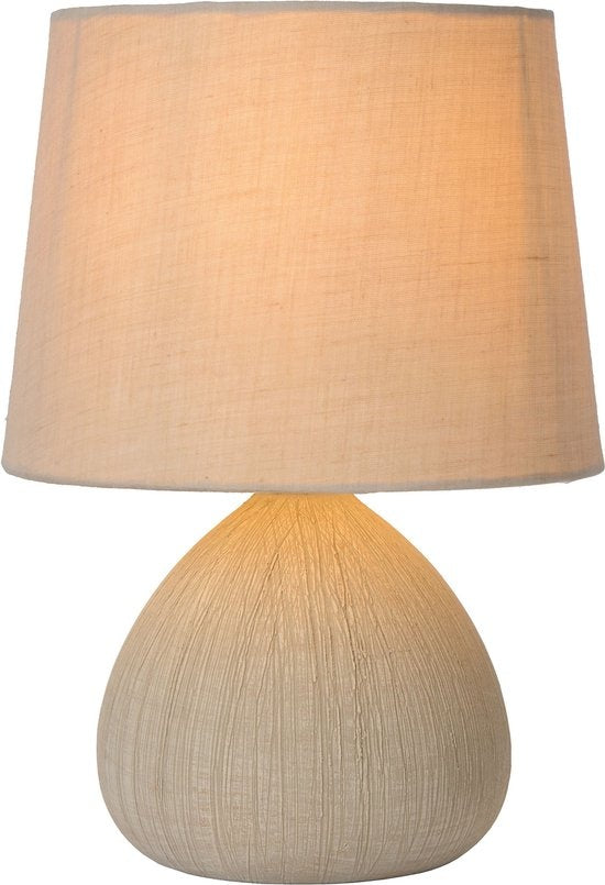 Lucide Lampe à poser RAMZI - Ø 18 cm - 1xE14 - Beige