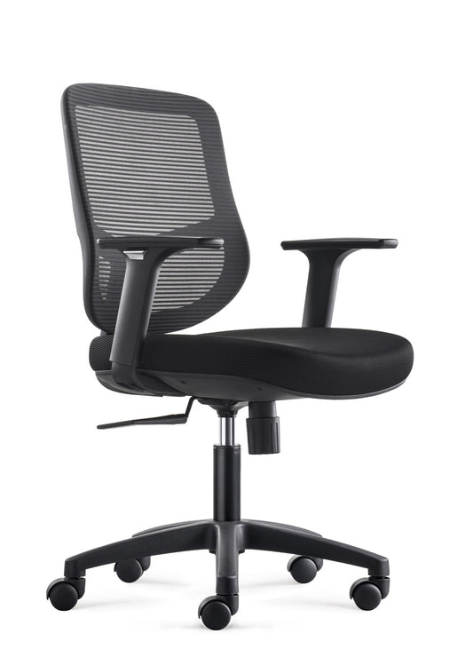 Bens 856-Eco-1 Chaise de bureau ergonomique - Jusqu'à 130 kg -56 x 61 x 102 cm - Noir
