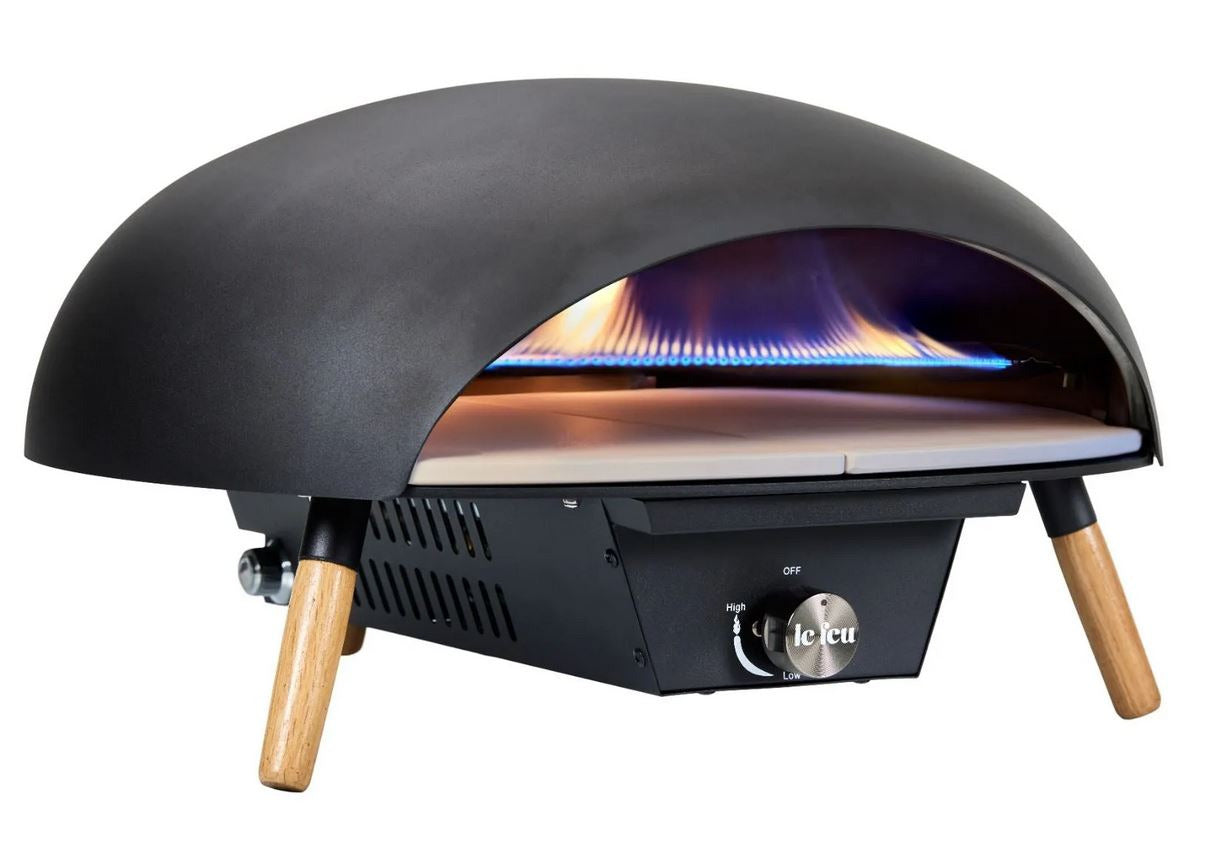 Le Feu Turtle 3.0 Four à Pizza à Gaz - Noir - Ø52 cm - H30 cm - D47,7 cm