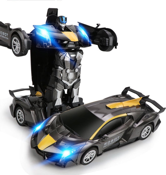 MEWAU 1:12 RC voiture/robot transformable - 2 en 1Voiture Télécommandée - Détection de Gestes - Voiture Jouet - Gris