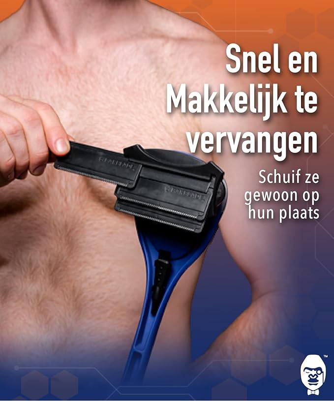 baKblade Lames de rasoir - Dryglide Cartouches de recharge - 6 pièces - Noir