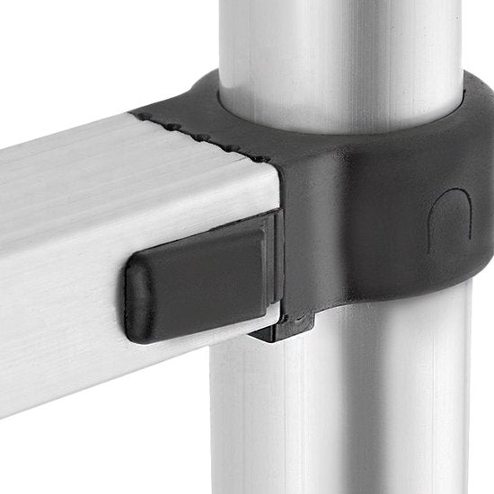Échelle télescopique - Échelle télescopique pliante - Hauteur de travail - Aluminium - Convient à un usage privé et professionnel - Échelle télescopique pliante - Charge maximale : 150 kg