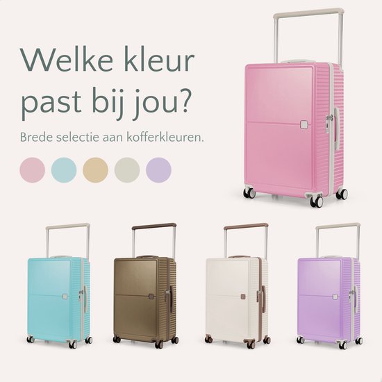 Skycases City Walker - Valise de voyage moyenne 77L - Légère et résistante - Roues pivotantes à 360° - Verrouillage TSA original - Housse de protection et pochette humide incluses - 66 x 45 x 26 cm - Rose