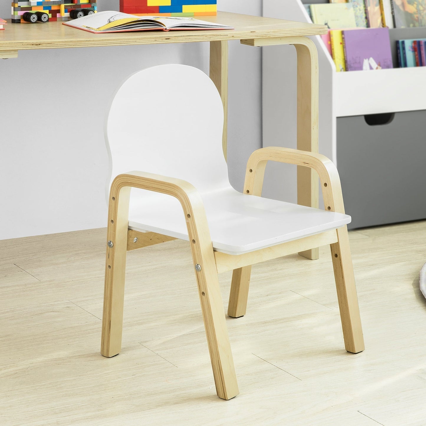 SoBuy Set de 2 chaises hautes - Plastique - Hauteur d'assise réglable 23-35 Cm