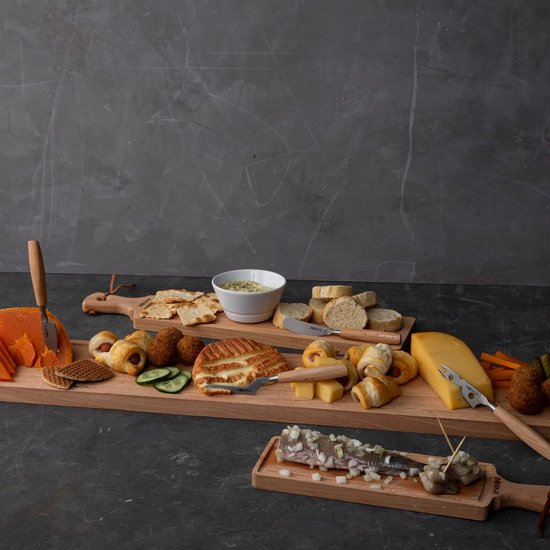 Boska Cheese Knife Set Amigo Small - Couteaux à fromage - Lot de 5 - Pour tout type de fromage - anti-adhésif - Ergonomique - Acier inoxydable et bois de hêtre
