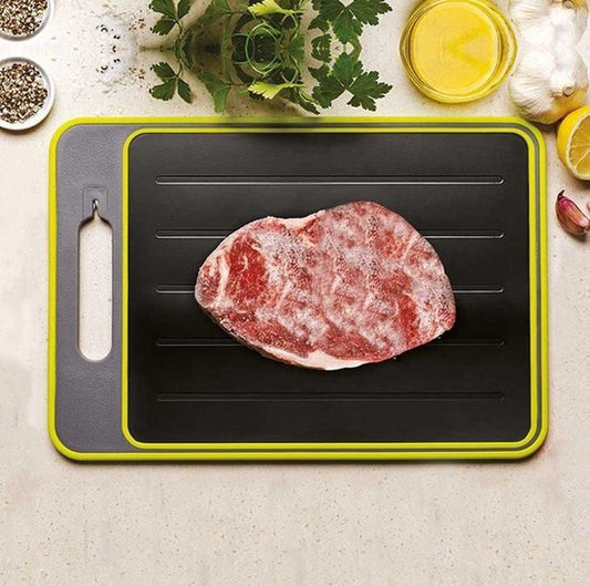 Mediashop 33128 Planche à découper de cuisine Rectangulaire Élastomère thermoplastique (TPE) Noir, vert, gris