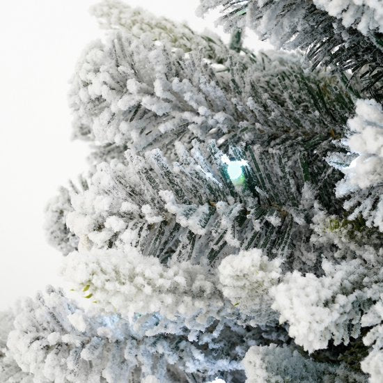 Black Box Trees Sapin de Noël artificiel Grimshaw avec neige H60 x P46 cm - Sapin artificiel dans un sac en jute - Sapin de Noël artificiel d'intérieur - 56 branches - Vert