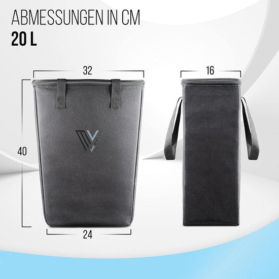 Cool bag bicycle - insert pour sacoches porte-bagages - sac à provisions pliable - accessoires pique-nique - sac de transport (20litres) MIVELO