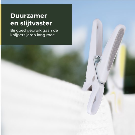 Gandria Pinces à linge 24 pièces - Pinces à linge en plastique - Lot de 24 pinces à linge en plastique - Pinces à linge 10 Kg - Gris/Blanc et Blanc/Gris