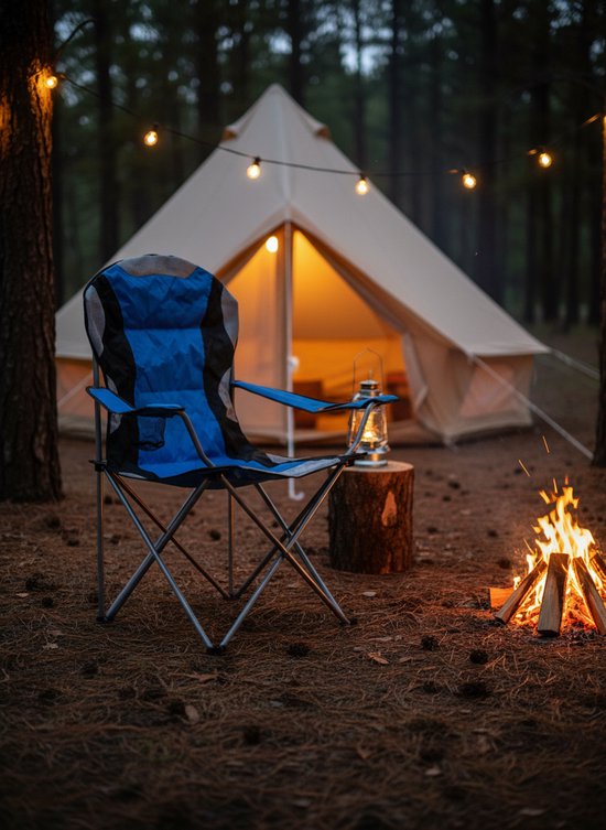 DMV - chaise de camping - chaise pliante - chaise de camping pliable - chaise de camping - chaises de camping - chaise de camping pliable - pliable - porte-gobelet - bleu